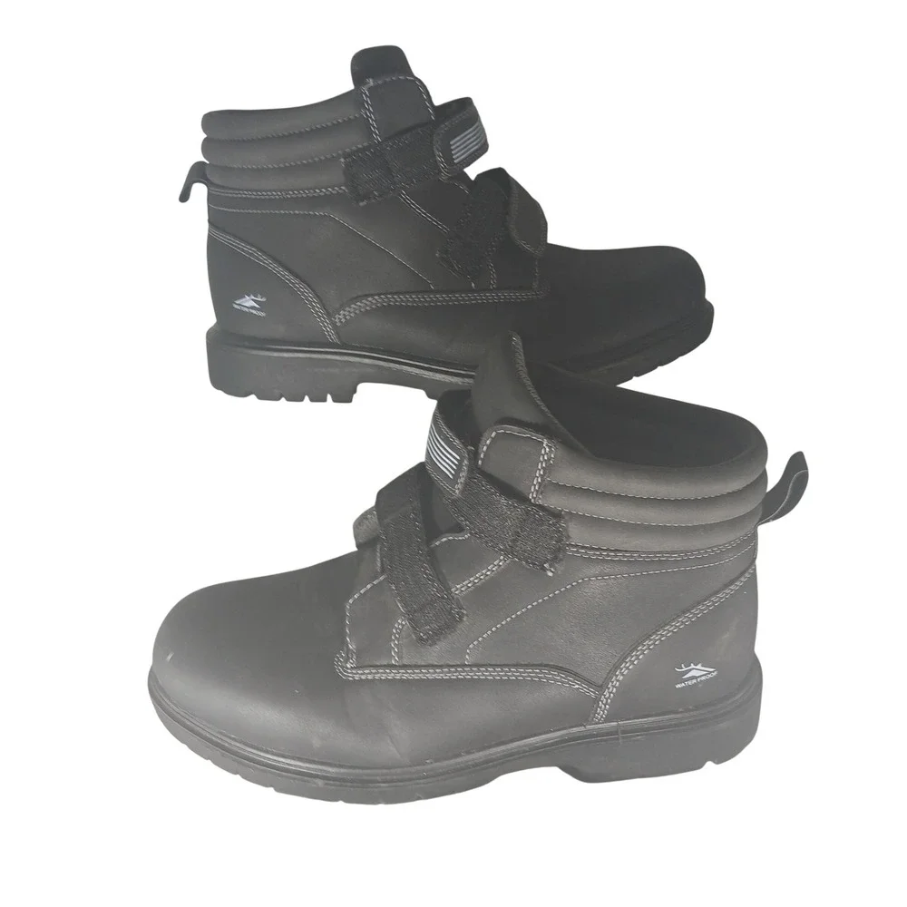 Deer Stags Marker Mens 7M Black Waterproof Thinsulate Hook Loop Work Boots 20732